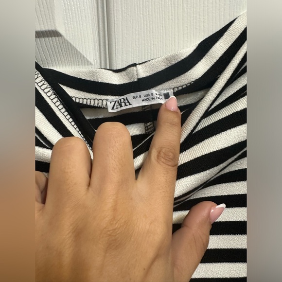 NWOT ZARA STRIPED STRETCH KNIT MIDI DRESS - Picture 3 of 3